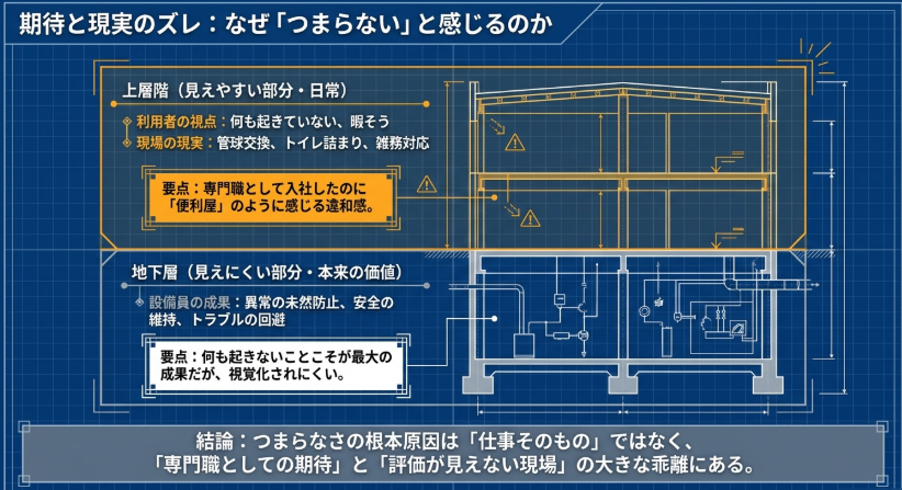 ビルメンの仕事で専門職としての期待と現場の雑務・評価されにくさにズレが生まれる構造